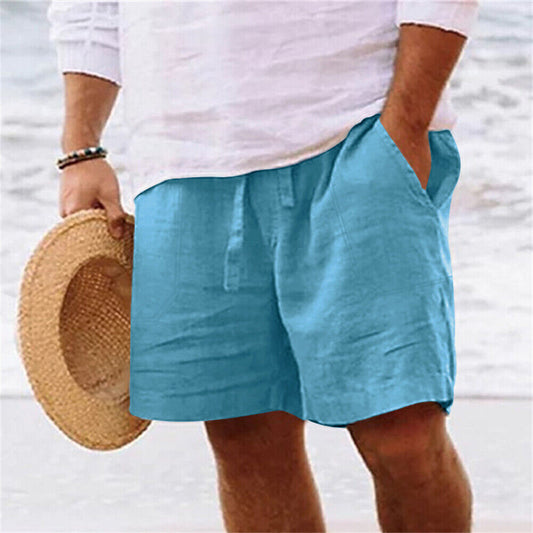 Herr Shorts Linne Casual Modern Passform-1