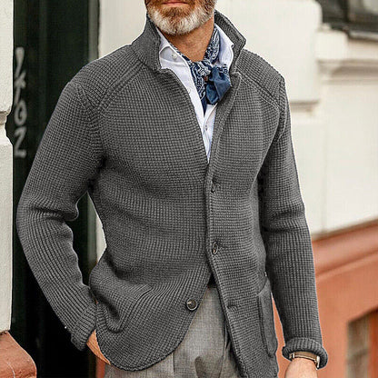 Herren-Cardigan-Jacke, weiche Acrylmischung, für Komfort und Stil-5