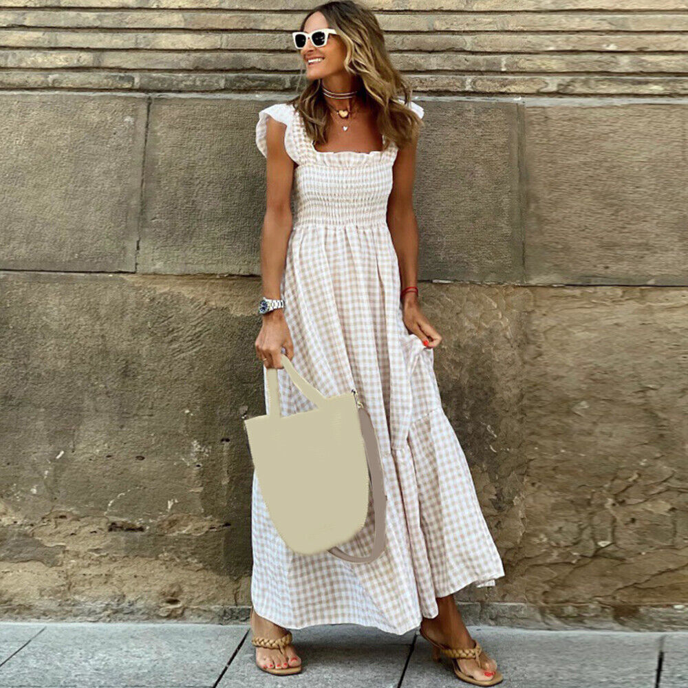 Variant image for Dam Sommarklänning Retro Polyester Tidlös Elegans-1