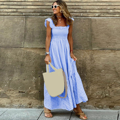 Dam Sommarklänning Retro Polyester Tidlös Elegans-4