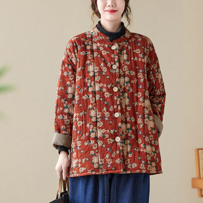 Vattentålig Blommajacka för Dam i Vintage Stil – Elegant och Bekväm Jacka för Utomhusaktiviteter 5