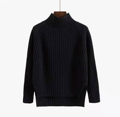Stickad Dam Tröja Slim Fit Lyxigt Material-2