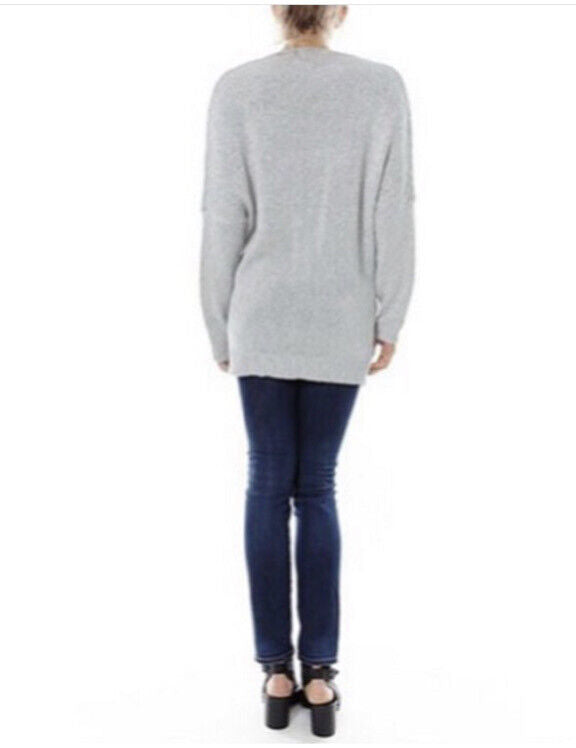 Dam Sweatshirt V-hals Korsdesign Mjuk Tygblandning-3