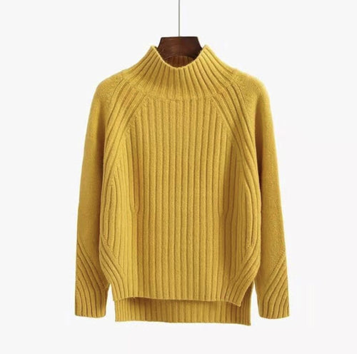Stickad Dam Tröja Slim Fit Lyxigt Material-1