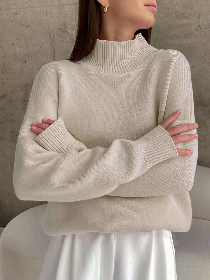 Variant image for Dam Turtleneck Tröja Oversized Mjuk Akrylblandning-13