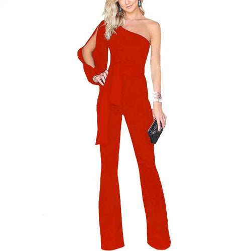 Dam Overall Asymmetrisk En-Axel Polyester Spandex 1