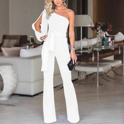 Dam Overall Asymmetrisk En-Axel Polyester Spandex 10