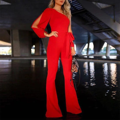 Dam Overall Asymmetrisk En-Axel Polyester Spandex 2