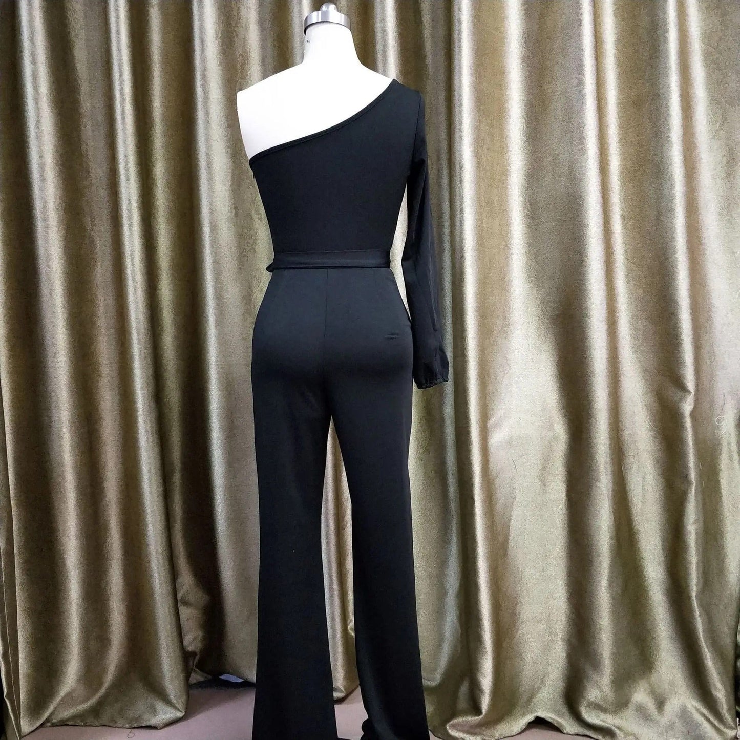 Dam Overall Asymmetrisk En-Axel Polyester Spandex 5