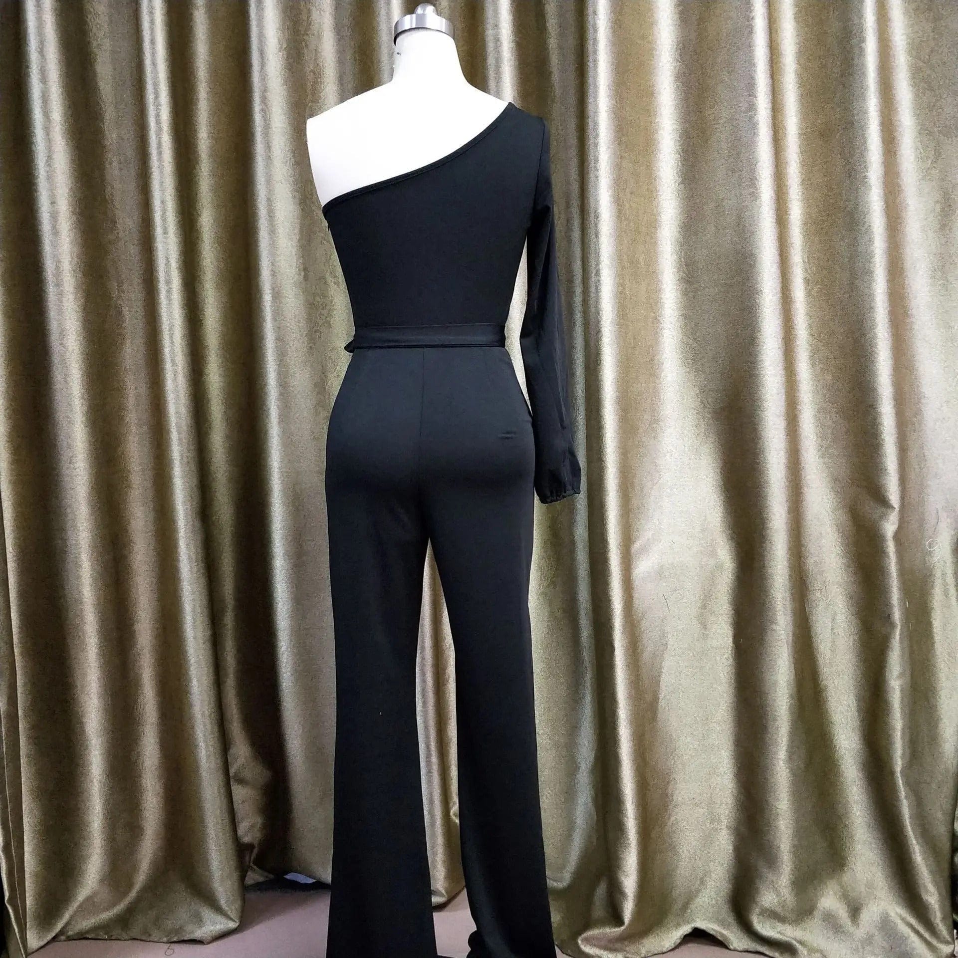 Dam Overall Asymmetrisk En-Axel Polyester Spandex 5