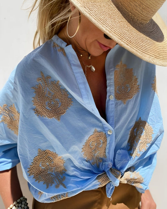 Dam T-shirt Klassisk Loose Fit Mjuk Bomull-1