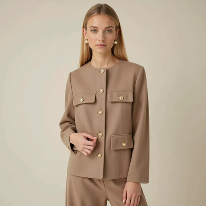 Variant image for Kvinno Blazer Beskuren Modern Polyester-1