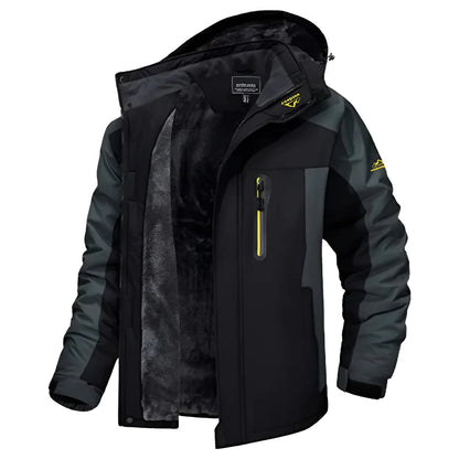 Herr Utomhusjacka Vattentät Vindskyddande Polyester Modern Silhuett-4
