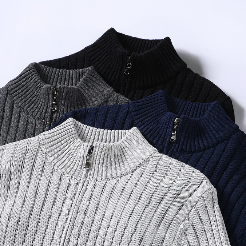 Herr Turtleneck Tröja Andningsbar Klassisk Stil-4