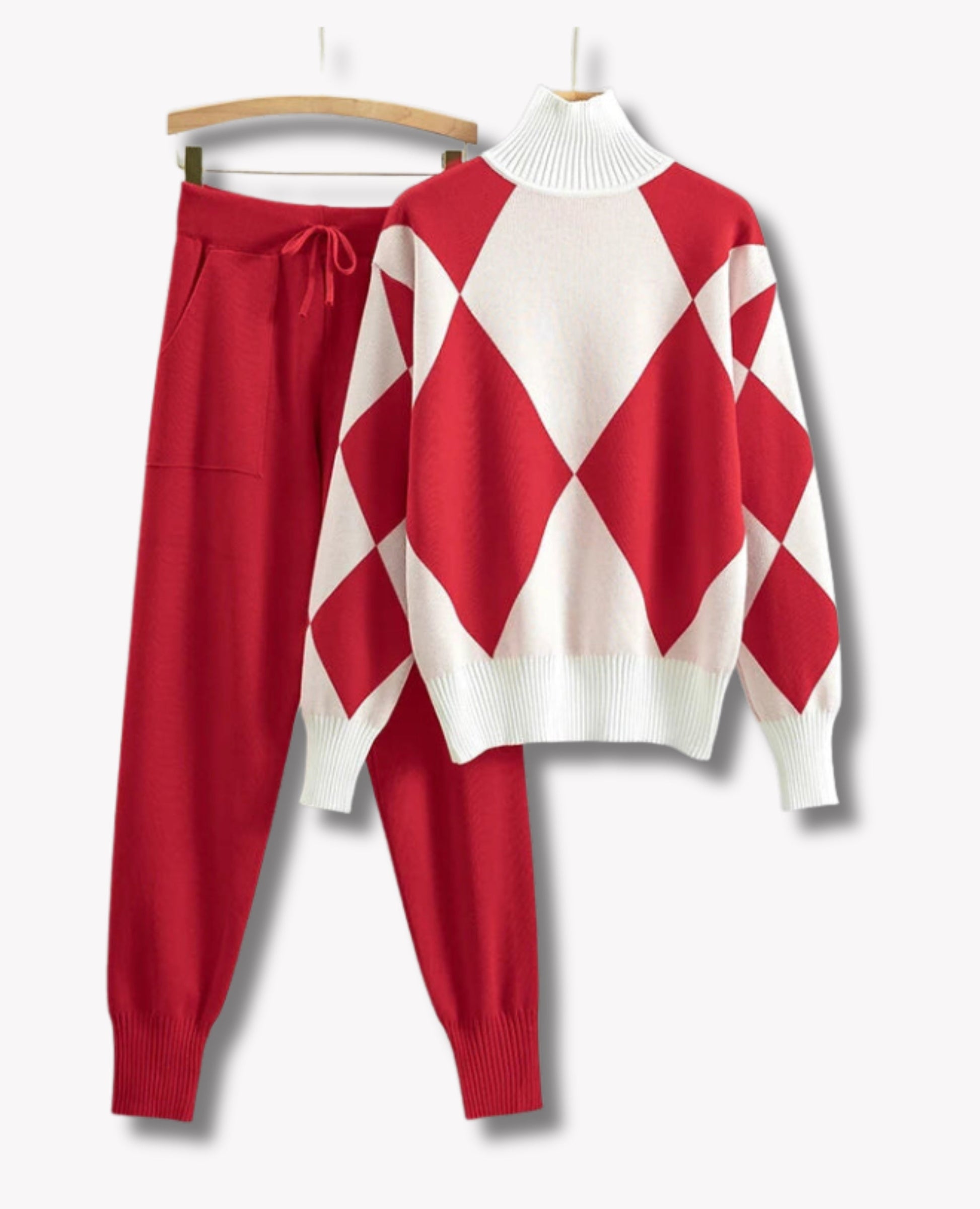 Variant image for Dam Set av Stickad Tröja och Långa Byxor Akryl-22