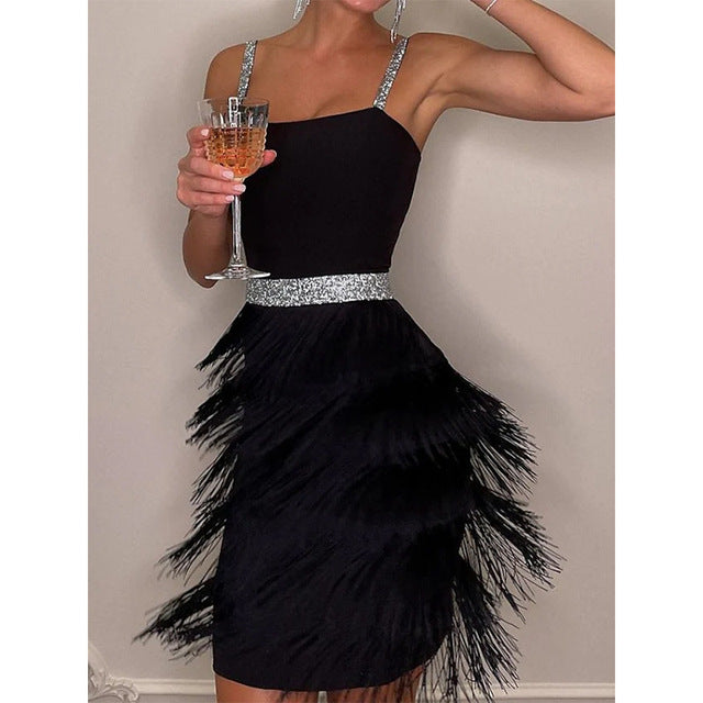 Dam Midi Klänning A-linjeformad Djup Halsringning Polyester Fina Dam Klänningar-3