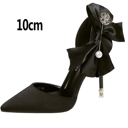Variant image for Dam Pumpar Hög Klack Satin med Pärlor-61