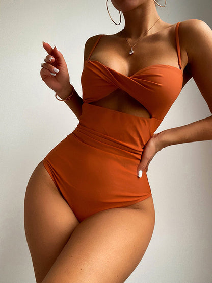 Baddräkt Dam Bandeau En Del Mjuk Bomull Nylon-3