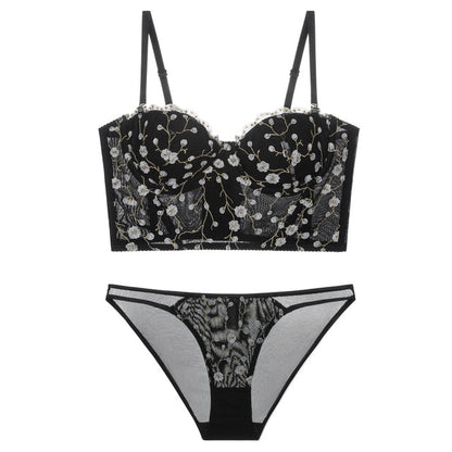 Variant image for Kvinnors Underkläder Uppsättning Med Broderad Spets Och Justerbara Remmar-1