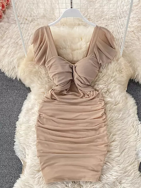 Variant image for Damklänning Aftonklänning Kort Ärmd Monokrom Polyester-4