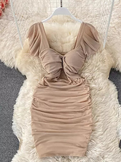 Variant image for Damklänning Aftonklänning Kort Ärmd Monokrom Polyester-4