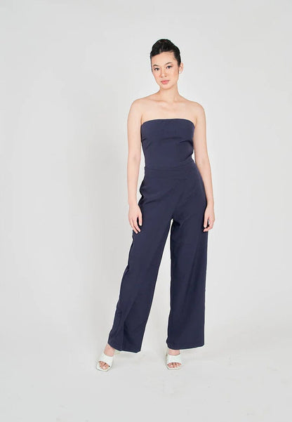 Dam Jumpsuit Bred Ben Off-Shoulder Lätt Tyg-1