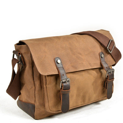 Unisex Slingväska Vintage Läder Kompakt Design-5