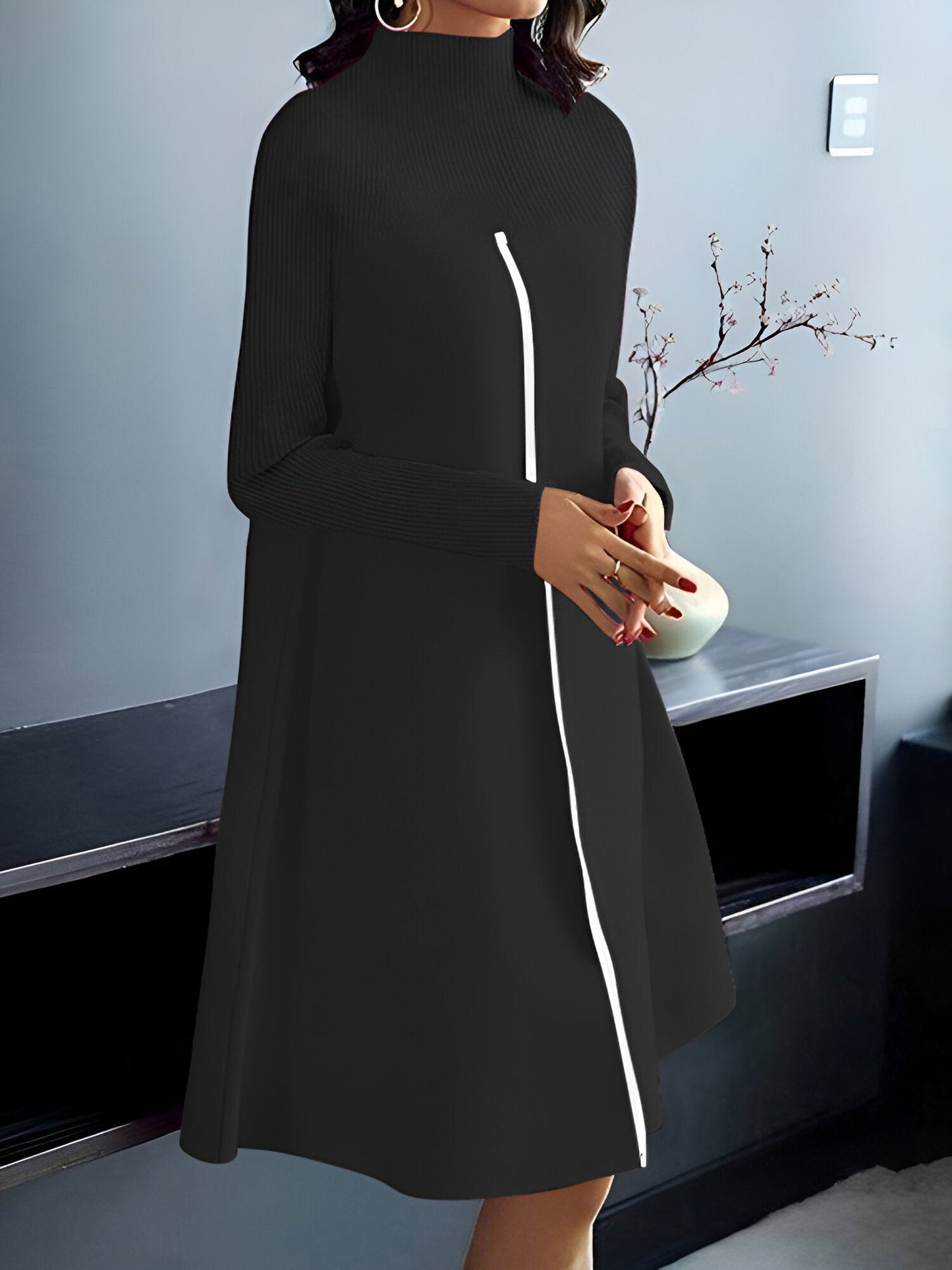 Variant image for Dam Vintageinspirerad Flerfärgad Stickklänning 100% Akryl-1