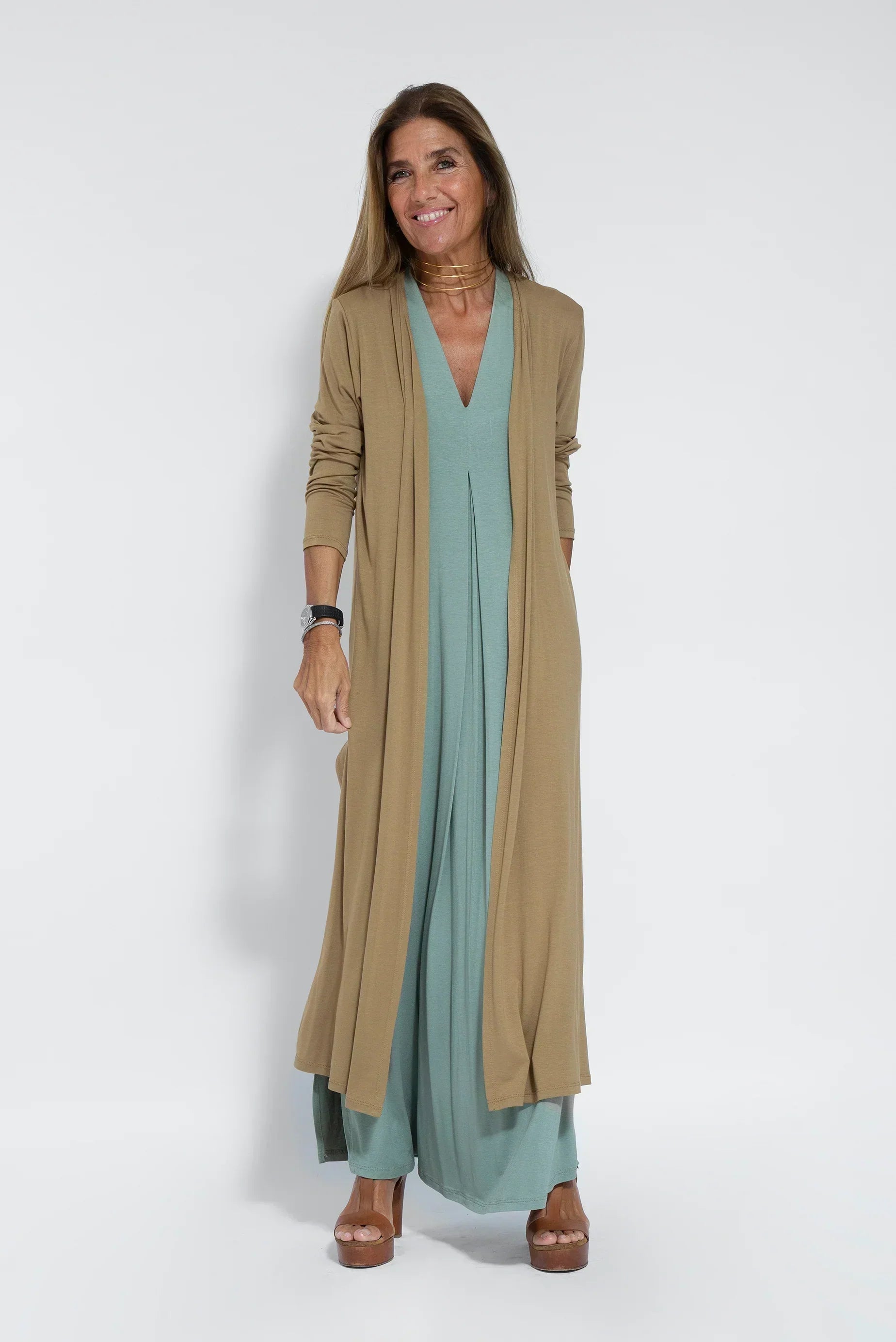 Variant image for Maxiklänning Dam med Avtagbar Väst i Mjuk Bomull-36