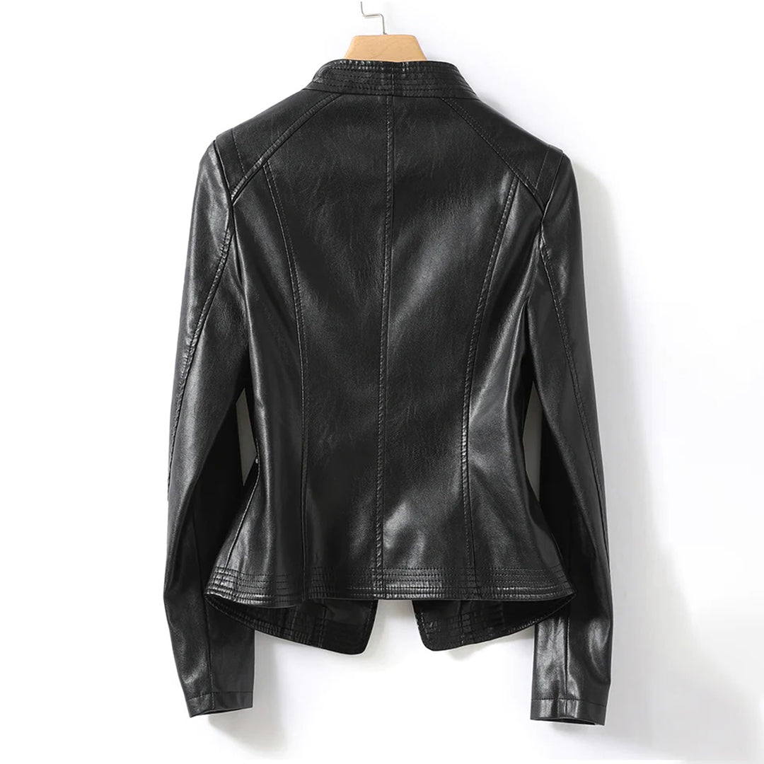 Damjacka Slim-Fit Fårläder Modern Stil 2