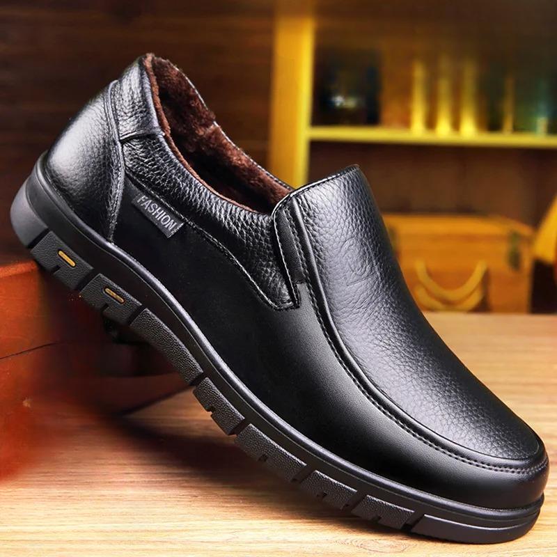 Herr Fritidsskor Loafers Äkta Läder Andningsbar Design 6