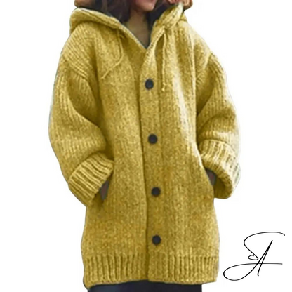 Variant image for Dam Höstkardigan Med Huva Stickad Akryl-49