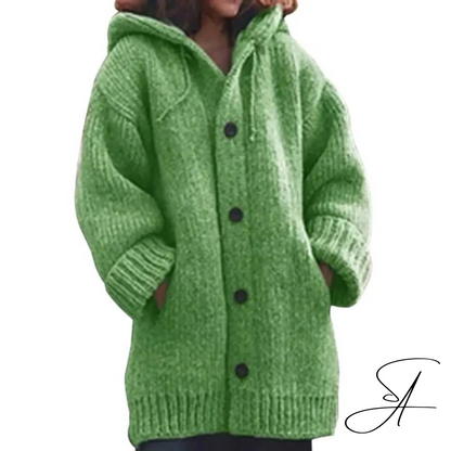 Variant image for Dam Höstkardigan Med Huva Stickad Akryl-25