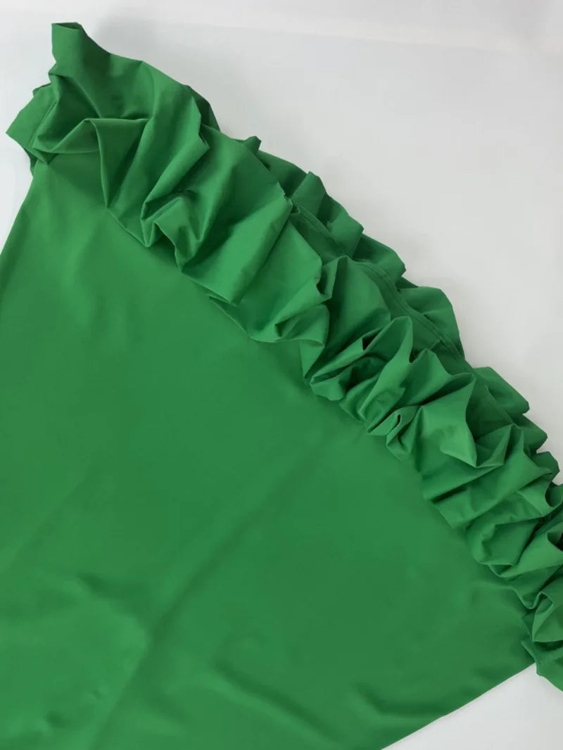 Kvinnors A-linjeformad Aftonklänning Spaghettirem Polyester Rynkor-6