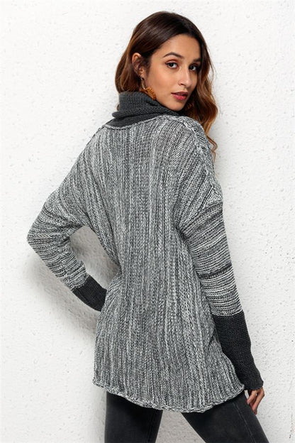 Dam Turtleneck Tröja Avslappnad Passform Mjuk Akryl-6