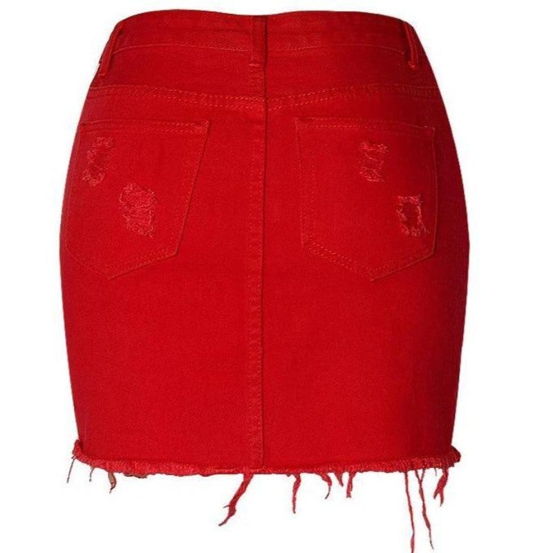 Dam Jeansrock Klassisk Denim-2