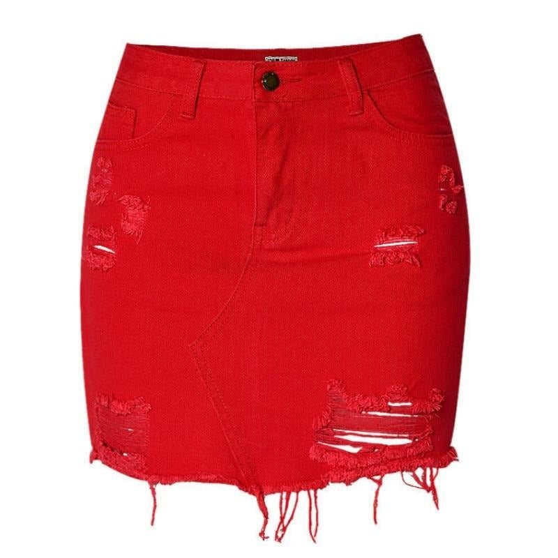 Dam Jeansrock Klassisk Denim-1