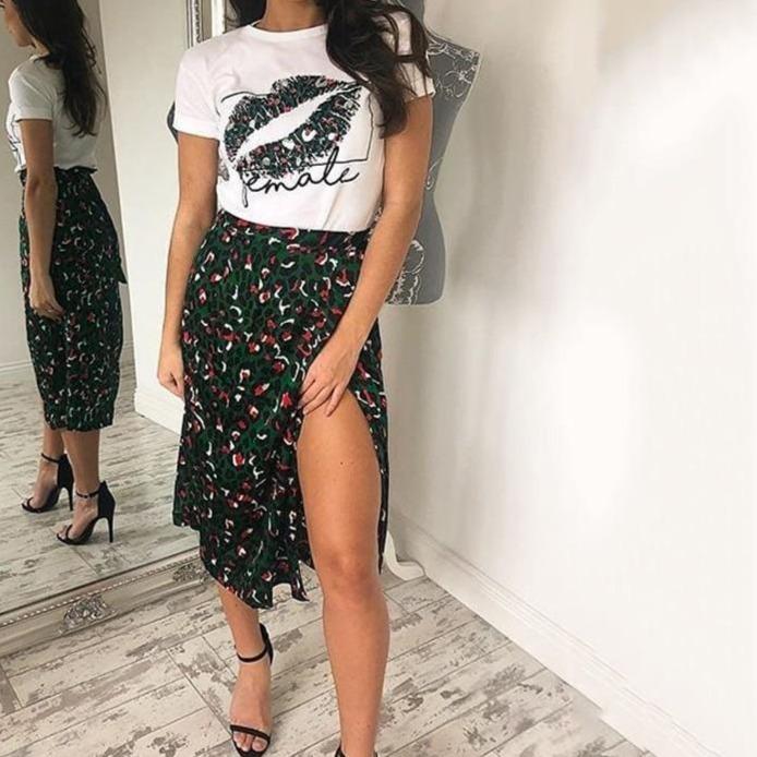 Kvinnor Midirock Dekorativ Knytning Högkvalitativt Tyg-2