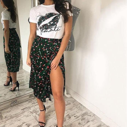 Kvinnor Midirock Dekorativ Knytning Högkvalitativt Tyg-2