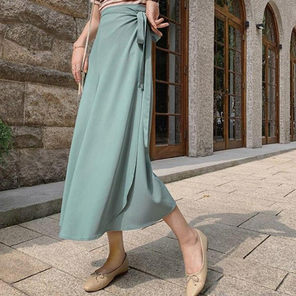 Variant image for Kvinnor Midirock Dekorativ Knytning Högkvalitativt Tyg-6