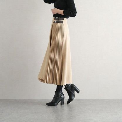 Dam Veckad Kjol Med Smidig Midja Polyester 1