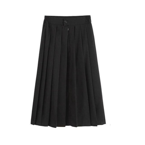 Dam Lång Kjol Med Elastisk Midja Utställd Polyester-1