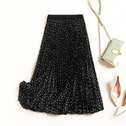 Kjol Dam A-line Fällbar Med Stretchigt Midjeband 100% Polyester 5