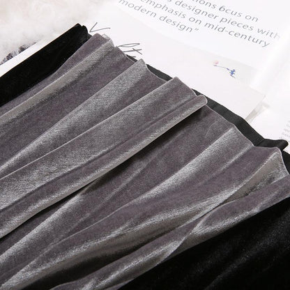 Dam Trapezoidal Kjol Medellängd Mjukt Tyg Två Ton-3