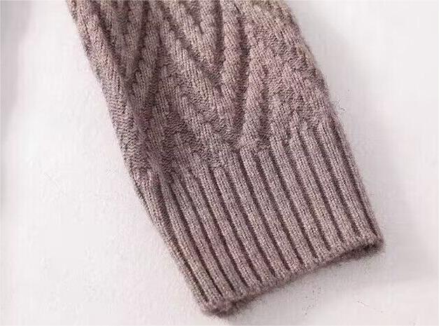 Kvinnors Halvhög Turtleneck Tröja Medelhög Längd Mjuk Material-5