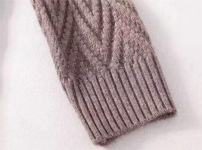 Kvinnors Halvhög Turtleneck Tröja Medelhög Längd Mjuk Material-5