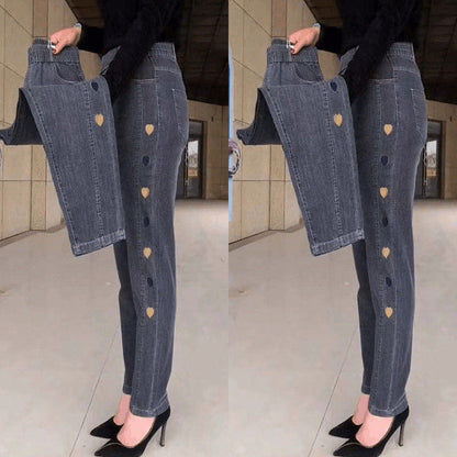 Dam Jeans Figur-Huggande Stretchmaterial Modern Design-6