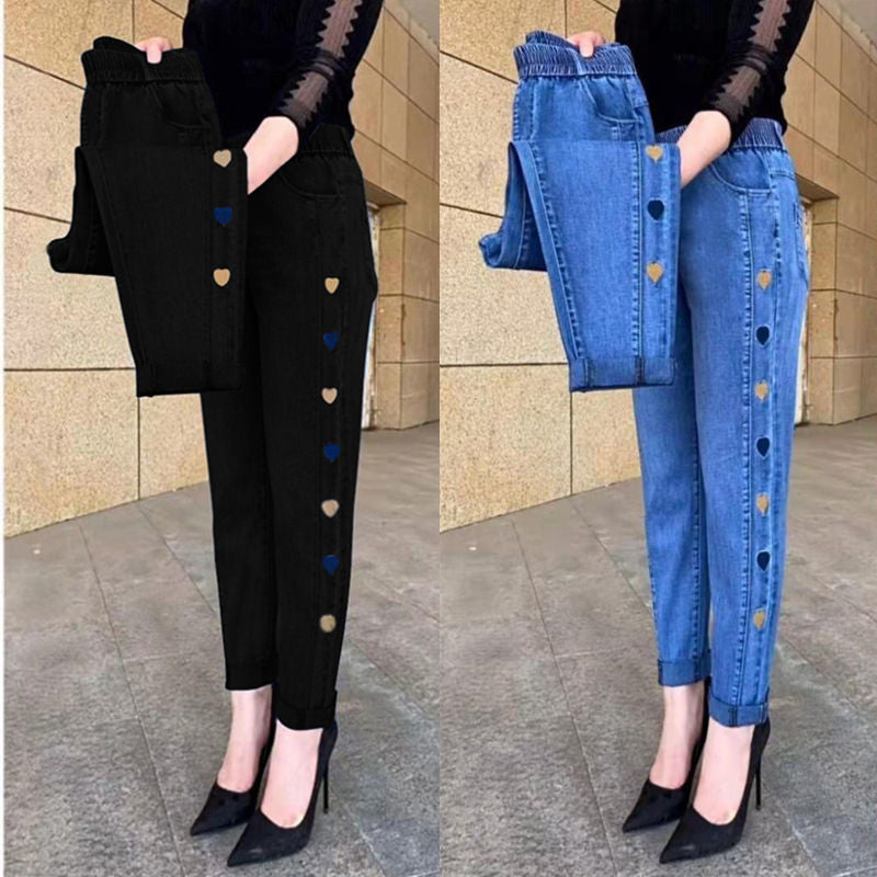 Dam Jeans Figur-Huggande Stretchmaterial Modern Design-4