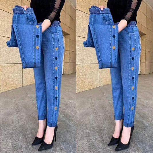 Dam Jeans Figur-Huggande Stretchmaterial Modern Design-1