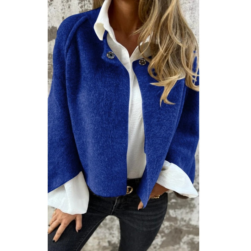Korta Jacka Dam Elegant Mjuk Polyester med Kashmirutseende-4